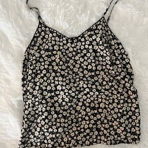 Black flowered Old Navy tank